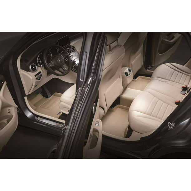 Tan 3D MAXpider Second Row Custom Fit All-Weather Floor Mat for Select Lexus Models Kagu Rubber L1LX00621502 